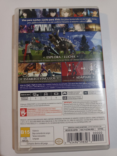Caja Sola Sin Juego Sin Manual Xenoblade Chronicles 3 Switch (Usado)
