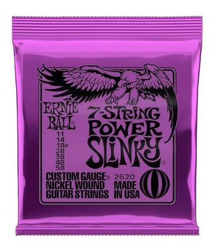 Ernie Ball Eb2620 011 7 Cuerdas Encordado Guitarra Electrica