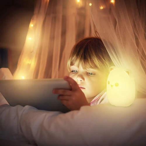 Luminaria Silicone Touch Abajur Led Recarregavel Criança