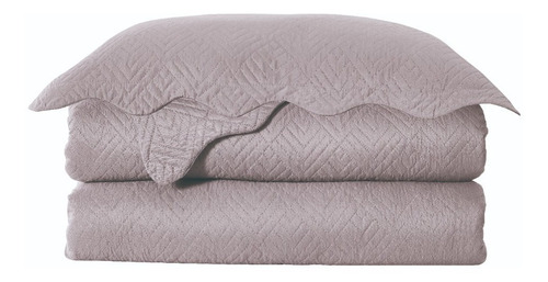 Imagem 2 de 3 de Kit Colcha Casal Matelassê 3 Peças 2,20x2,40 Chronos Rose