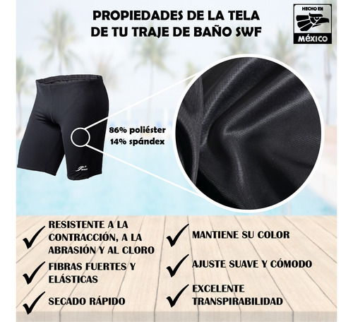 Traje De Baño Hombre Jammer Deportivo Natacion Licra Swf Azul 32