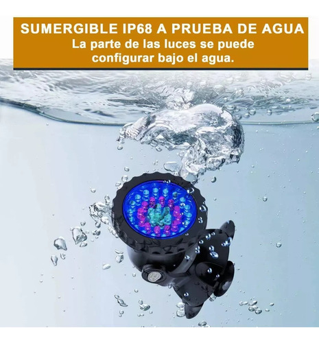 4pcs Lampara Para Alberca,luz Led Para Piscina Rgb