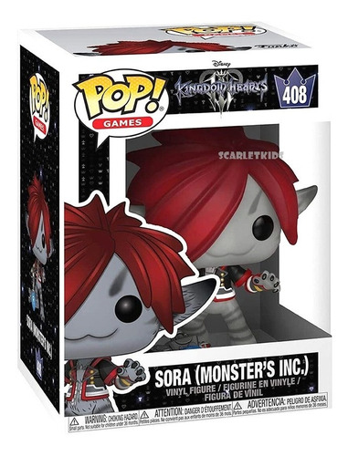 Funko Pop Sora Monster Inc 408 Disney Kingdom Hearts Scarlet