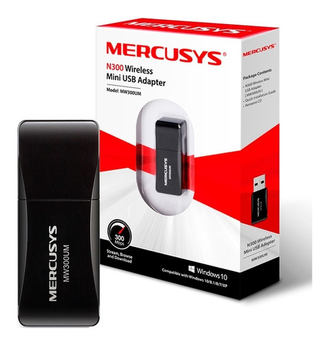 Adaptador De Red Extensor Wifi Usb 300mbps Mw300um Mercusys