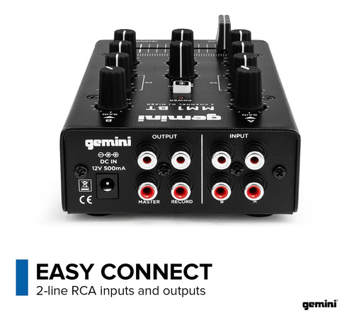Gemini Portable Bluetooth Dj Mixer 2-channel Mini Audio...