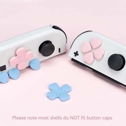Pack De Tapas De Silicona Para Joystick Joy-con - Rosa Y Azu