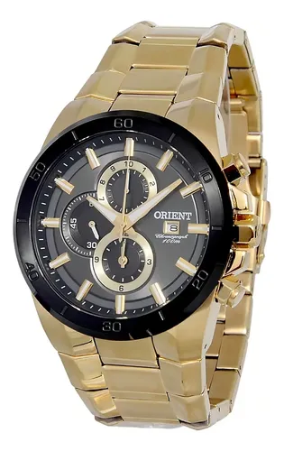 Relógio Orient Masculino Cronógrafo Mgssc004 G1kx Dourado