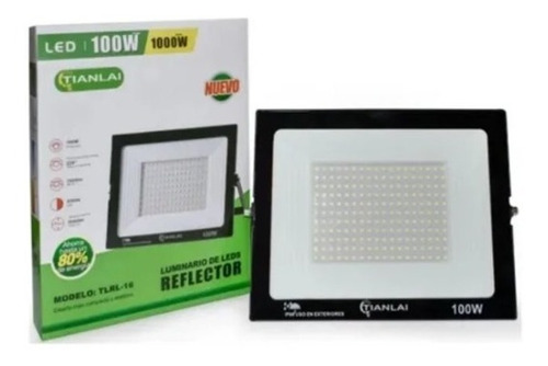 Reflector Led Exterior 100w Slim Luz Blanca R28w100 T2316