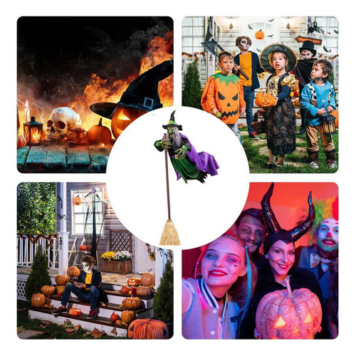 Q Para La Decoración De Halloween De Flying Witch Witch