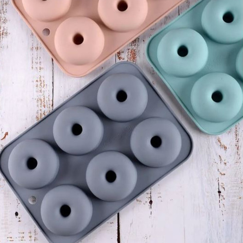 Molde Flexible De Silicona Para Donas Pancake Muffins