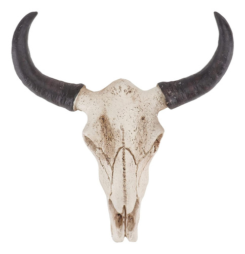 Escultura De Pared Cráneo De Vaca Y Cabezas Colgando Adorno