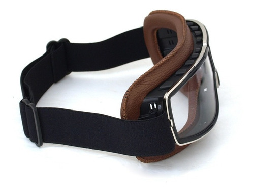 Óculos Moto Aviador Capacete Aberto Café Racer Marrom Harley