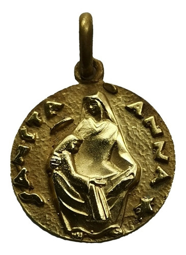 Medalla Oro 14k Santa Ana #1175 Bautizo Comunión 