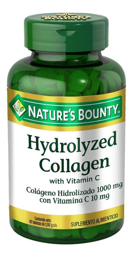 Natures Bounty Colageno Hidrolizado Con Vitamina C 90 Tab