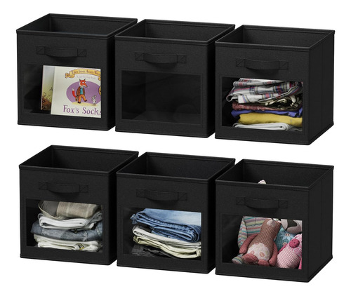 Cubos De Almacenamiento Con Ventanas 11 Pulgadas Juego De 6