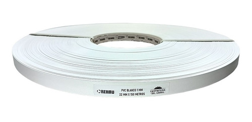 Tapacanto Rehau Pvc Blanco 1 Mm X 22 Mm X 150 M S/ Pegamento