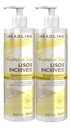 Shampoo + Condicionador Headline 1000ml Lisos Incríveis