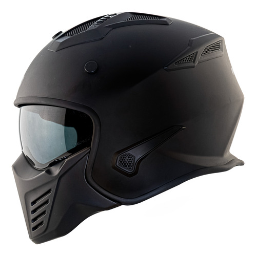 Capacete Norisk Darth Dark Darf Articulado Aberto Fechado *