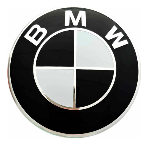 Emblema 82mm Capot Bmw Blanco Y Negro