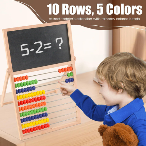 Ranqibo Wooden Abacus For Kids Math - Blackboard Blackboard