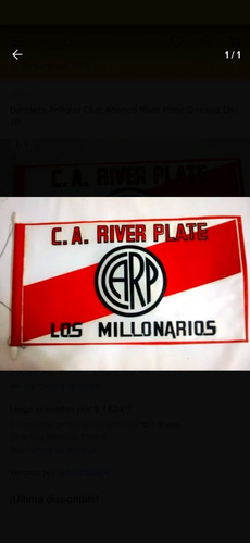 Banderin Club Atletico River Plate Decada Del 60