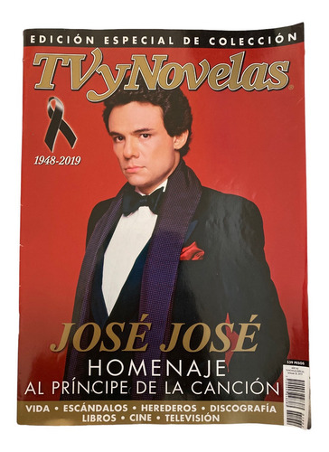 Revista Tvynovelas Sept 2019 Especial Homenaje A Jose Jose (Usado)
