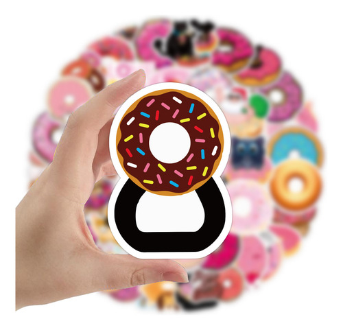 Pegatinas De Dibujos Animados De Donuts Kawaii Para Niños P