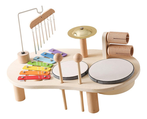 Batería Infantil De Madera Con Juegos De Música Para