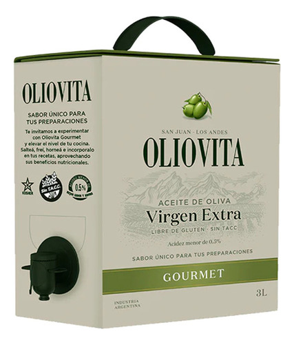 Aceite Oliva Virgen Extra Oliovita Gourmet Bidón 3000 Ml