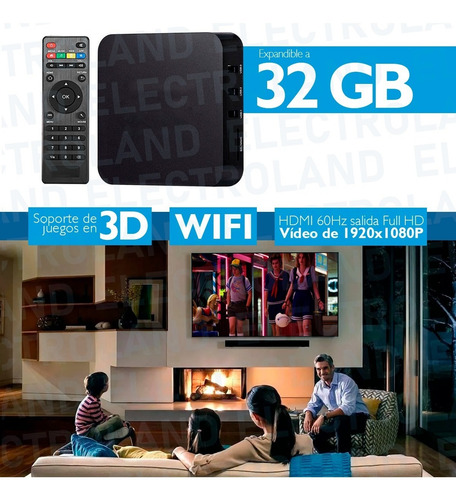 Convertidor Smart Convertir Tv Box Android Teclado Hdmi Rca