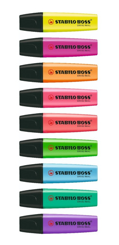 Resaltador  Stabilo Boss X 9 Colores Fluo