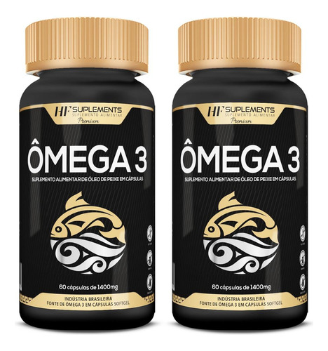 2x Omega 3 Premium 60caps Softgel Isento De Metais Pesados