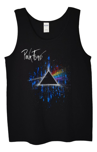 Polera Musculosa Pink Floyd Art Paint Prism Rock Abominatron