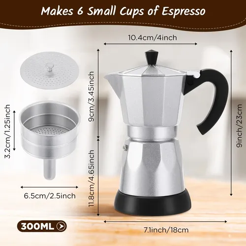 Cafeteira Elétrica Expresso Lemosae 6 Xícaras De 300 Ml Moka