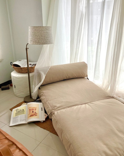 Imagen 3 de 5 de Puff Sofá Cama 1 ½ Plaza