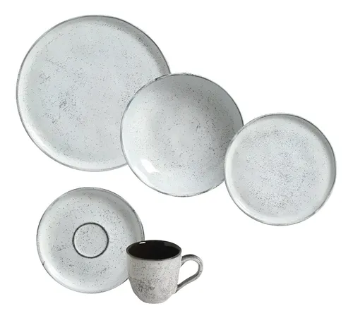 Aparelho  De Jantar 30 Peças Bio Echo Porto Brasil Branco