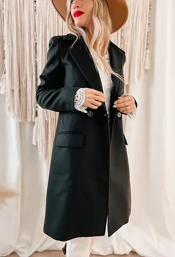 Tapado De Paño Largo Elegante Abrigado Lituania