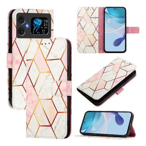 Funda For Cubot A20 Con Función Atril Y Diseño De Mármol De Poliuretano.