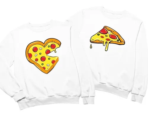 2 Sudaderas para Pareja Pizza Y Rebanada – Aida Group