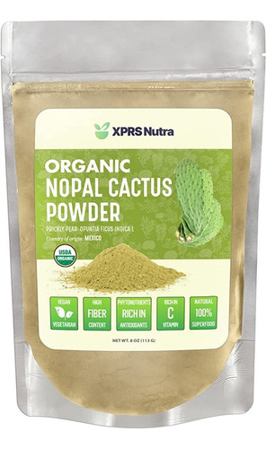 Xprs Nutra Organic Nopal Cactus Powder - Suplemento De Pera.