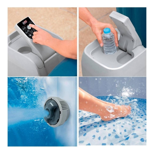 Bestway 60016 Sauna Spa 4 A 6 Personas Con Bomba Gris