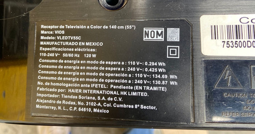 Fuente Vios Vledtv55c *box75 (Usado)