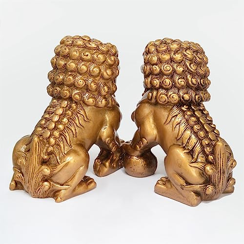 Adorno Feng Shui Par De Leones Guardián Fu Foo