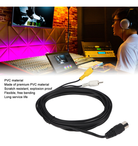 Cable Adaptador Din De 8 Pines A 2rca, Convertidor Profesion