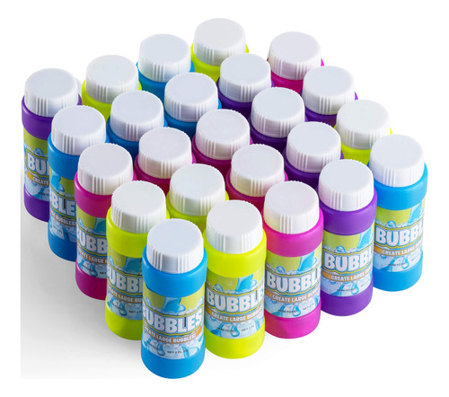 Burbujas Fiesta Niños Paquete 24 Botella 2oz Varitas Colores