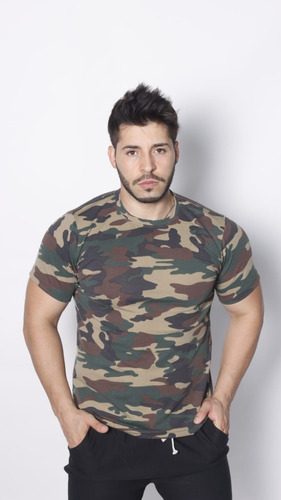 Polera De Hombre Diseño Militar Algodón 