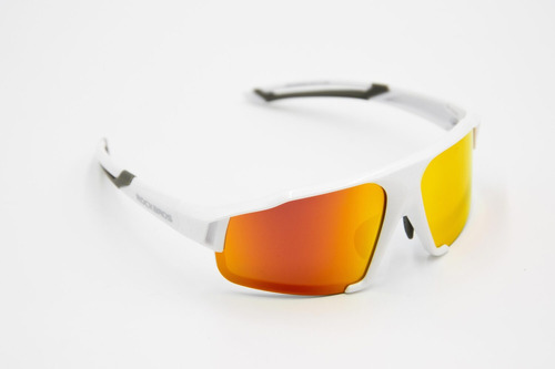 Lentes De Ciclismo Rockbros Mica Polarizada Armazon Blanco