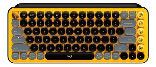 Teclado Logitech Inalámbrico Mecánico Pop Keys Yellow Esp