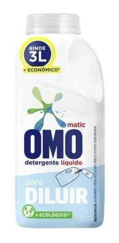 Omo Líquido Para Diluir 500ml Original Pack 3 Botellas