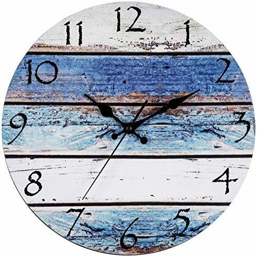Bernhard Productos  Rústico De La Playa Reloj Redondo De 12 